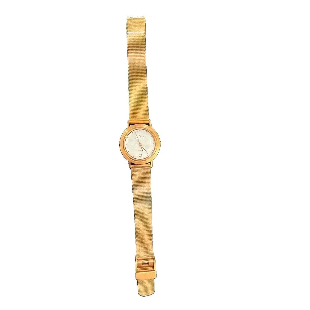 Skagen 16SRRW Ladies Watch Rose Gold - WORKS / NEW BATTERY - Read Desc